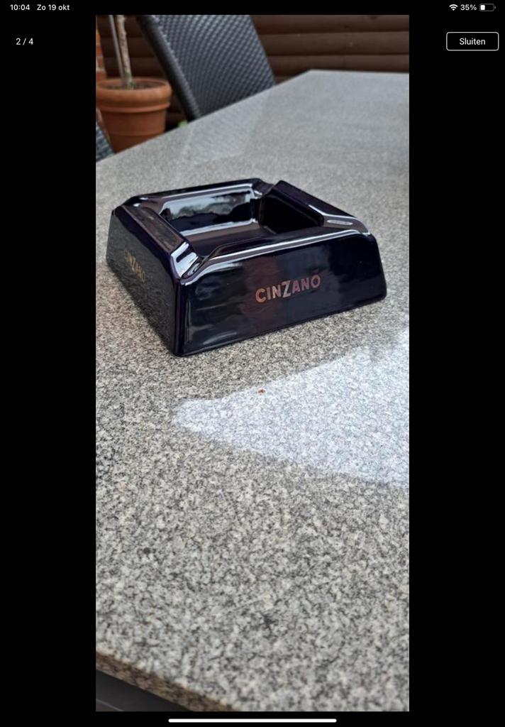 Antieke asbak, perfecte staat, Verzamelen, Ophalen, Zo goed als nieuw, Asbak