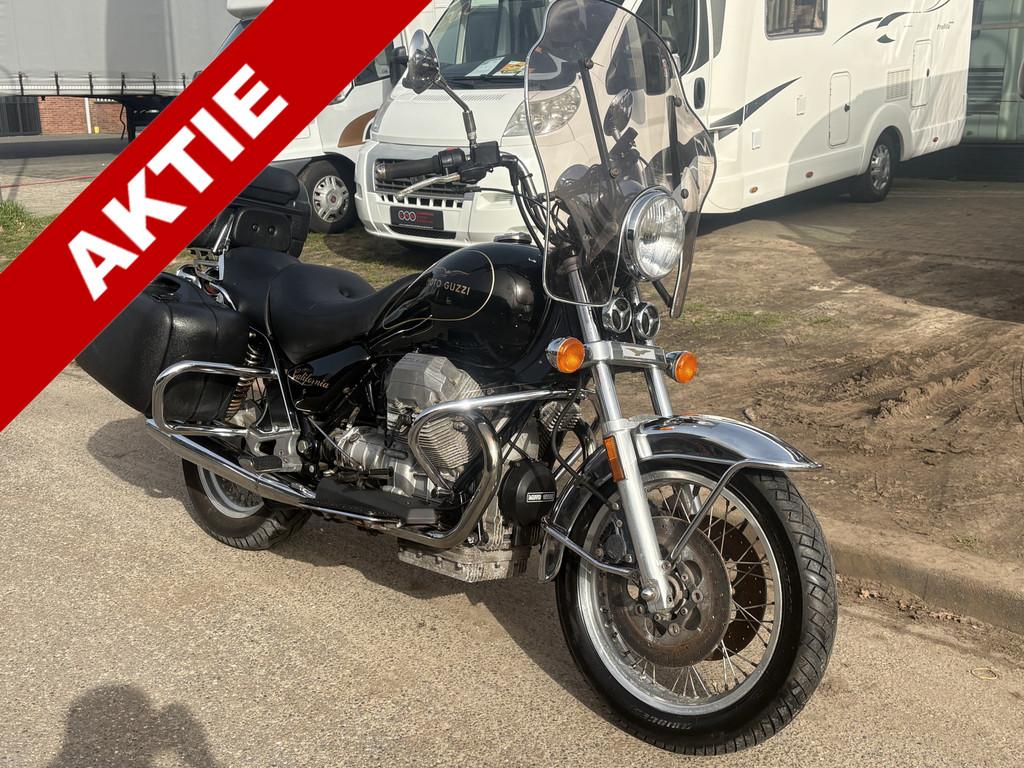 Moto Guzzi Chopper California 1100 Slechts 28DKM! Topstaat!, Achterwielaandrijving, 75 pk, Zwart, Zwart