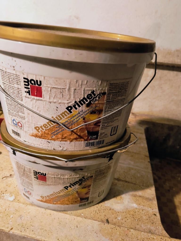 Witte dekende verf bio, Huis en Inrichting, Emmers, Ophalen