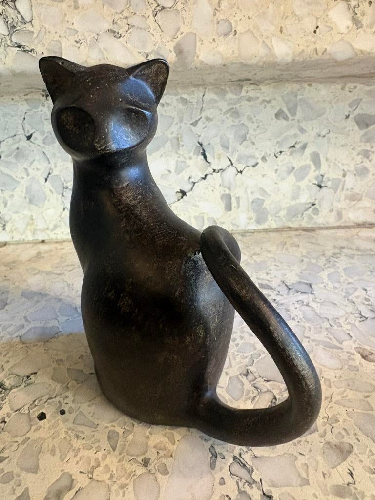 Beeld kat polystone, Verzamelen, Ophalen of Verzenden, Zo goed als nieuw