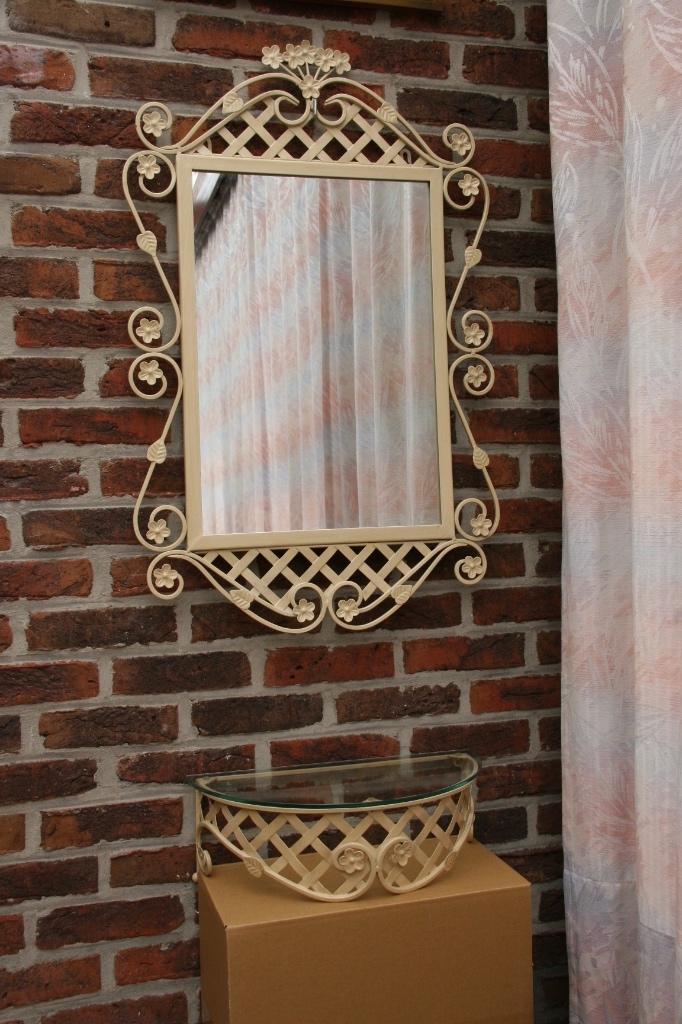 Smeedijzeren spiegel + console, Ophalen