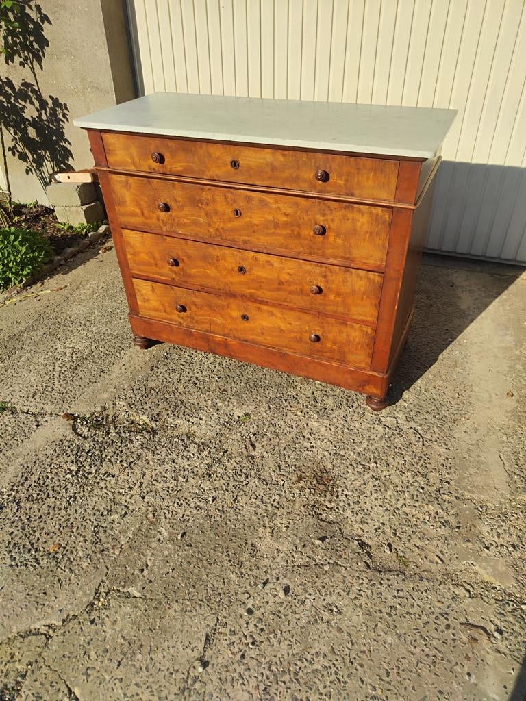 Ancienne commode avec marbre, Huis en Inrichting, Kasten | Ladekasten, Ophalen