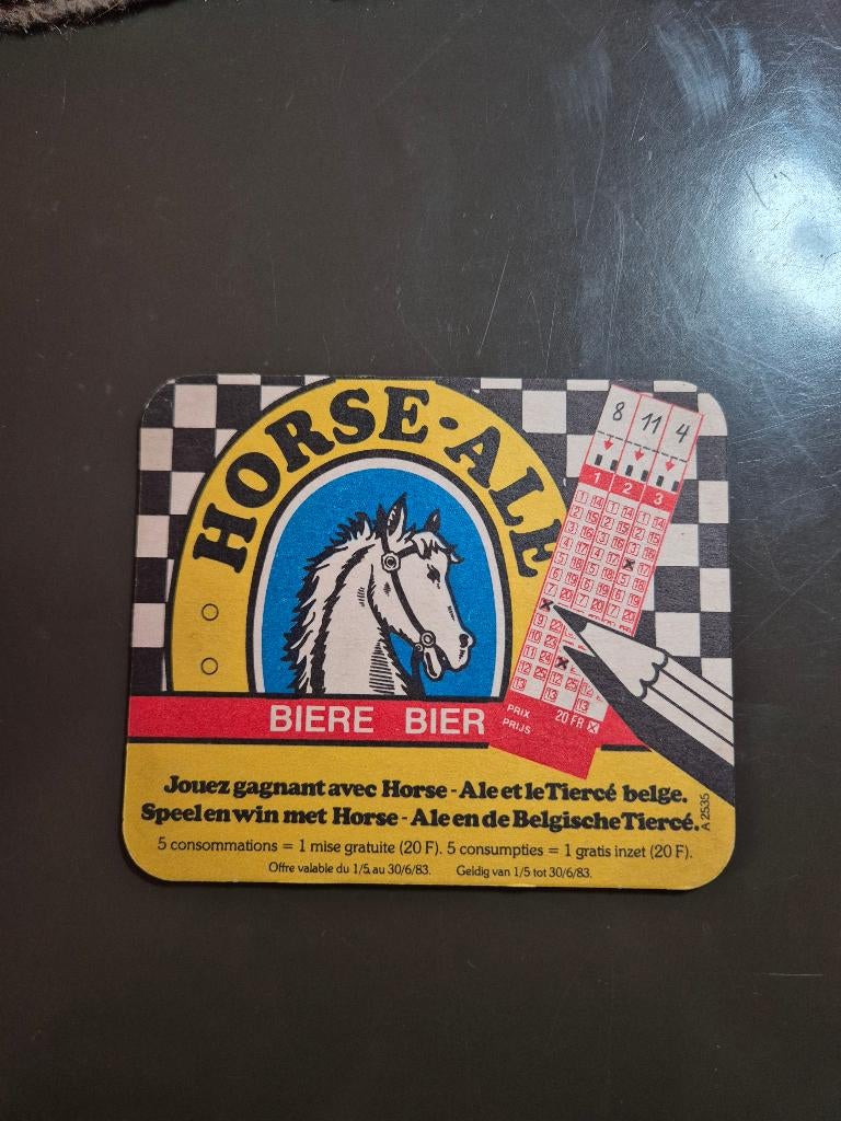 Sous bock Horse-Ale (modèle 2), Verzamelen, Biermerken, Ophalen of Verzenden, Gebruikt, Viltje(s), Overige merken