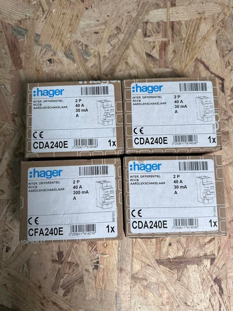 Différentiel HAGER, Bricolage & Construction, Enlèvement, Neuf, Interrupteur