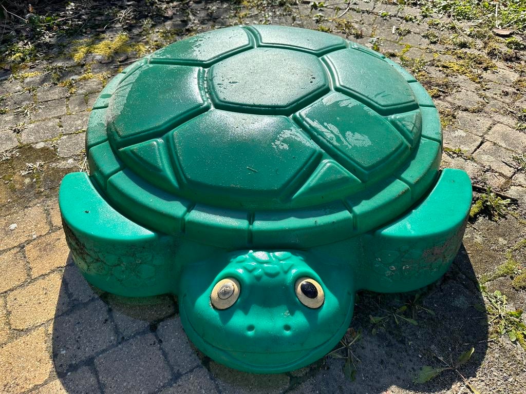 Schildpad zandbak, Ophalen, Gebruikt