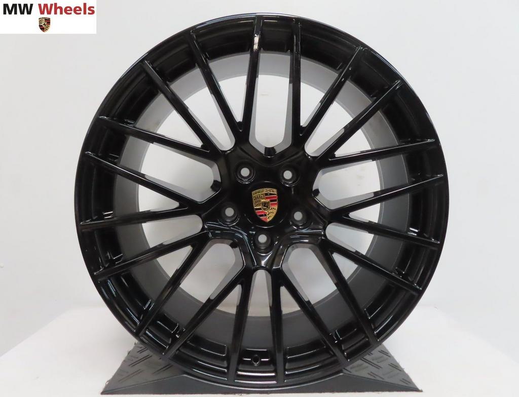 Originele Porsche Cayenne Coupe spyder 22 inch velgen zwart, Gebruikt, Velg(en), -, -