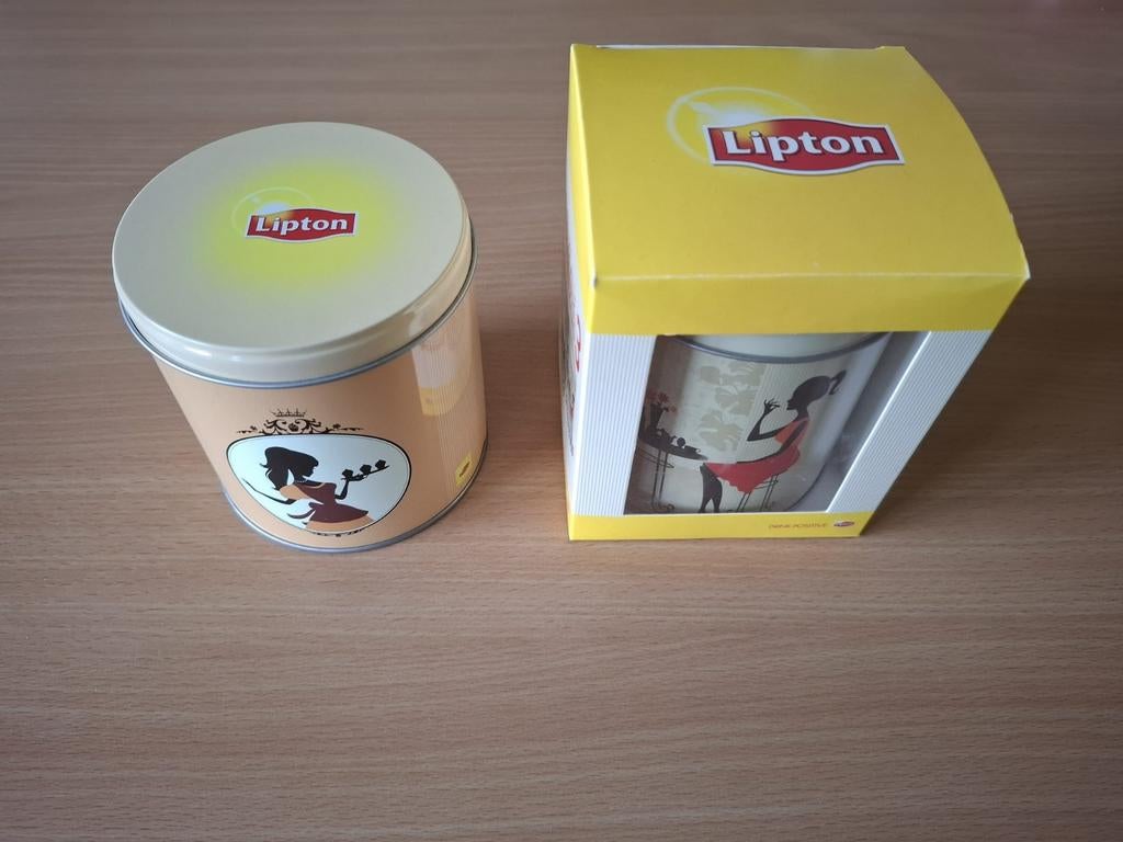 Lipton blikken potten, Verzamelen, Blikken, Ophalen of Verzenden, Nieuw, Thee, Overige merken