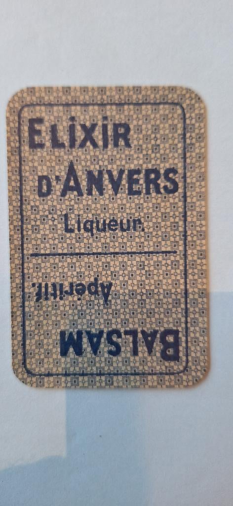Carte à jouer Antwerp_Elixir Anvers Balsam_Blauw_217, Collections, Enlèvement ou Envoi, Utilisé, Carte(s) à jouer