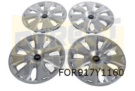 Ford Wieldoppen set 16'' zilver (set 4 stuks) (design M) Ori, Auto diversen, Wieldoppen, -, Verzenden, -, Nieuw