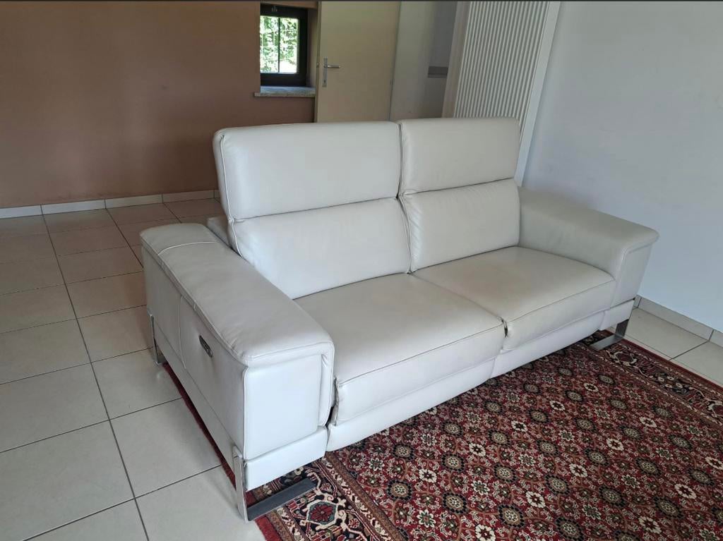 Elektrische zetel, Huis en Inrichting, Ophalen, Tweepersoons, Leer, Zo goed als nieuw