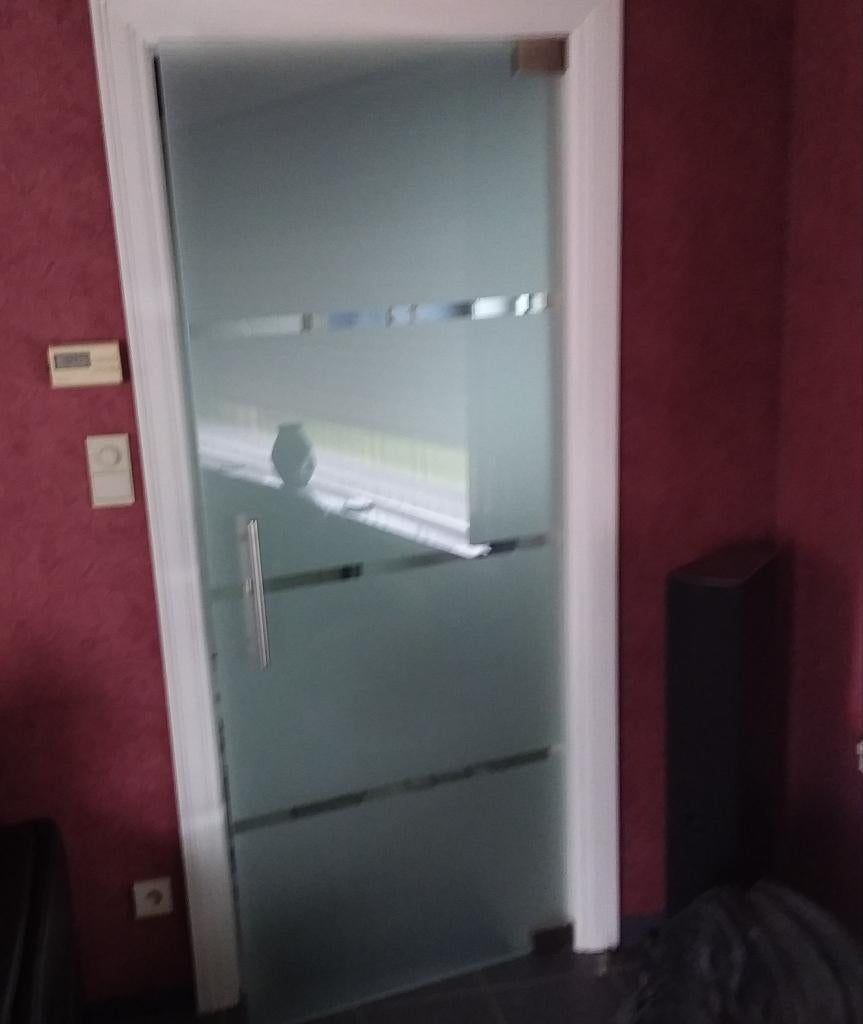 Glazen deur, Ophalen, Zo goed als nieuw, Glasplaat, Veiligheidsglas