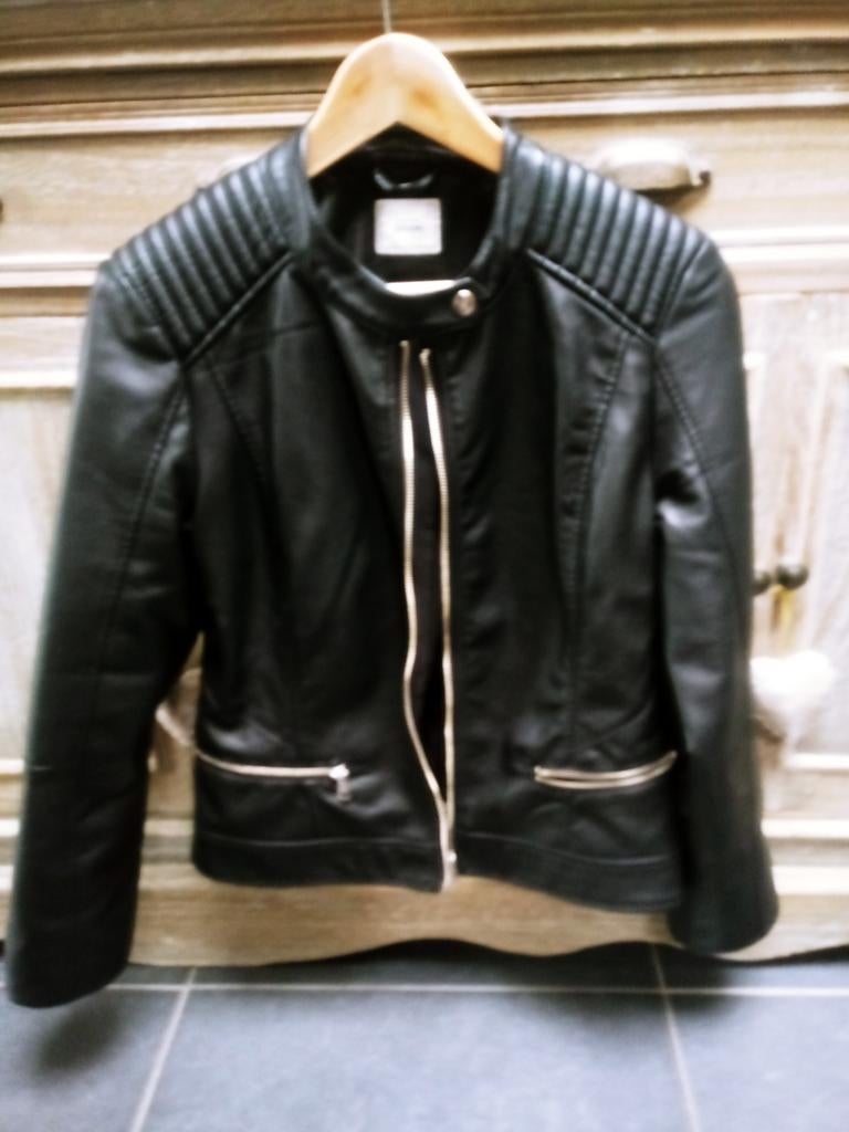 Zwart lederen vestje, Kleding | Dames, Ophalen, Zwart