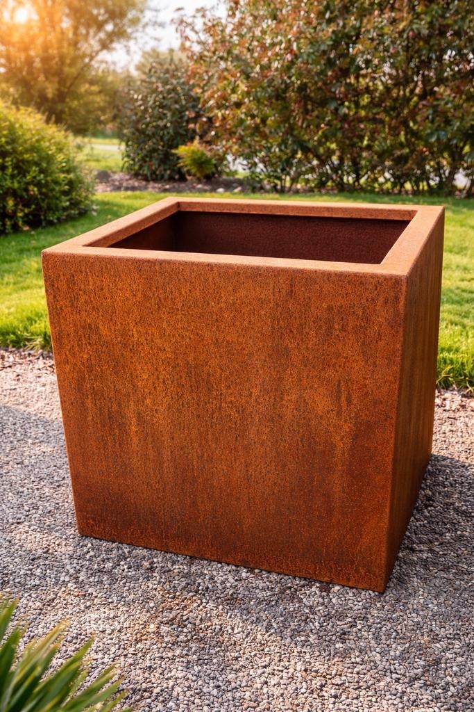 Cortenstaal plantenbak, Ophalen