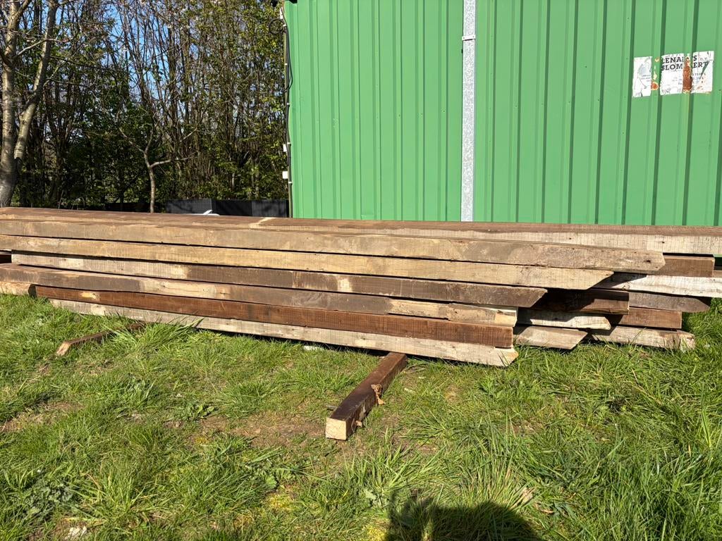 Balken van dak in verschillende lengtes +2m, +3m, +4m, Doe-het-zelf en Bouw, Ophalen, Gebruikt, Overige houtsoorten, Balk