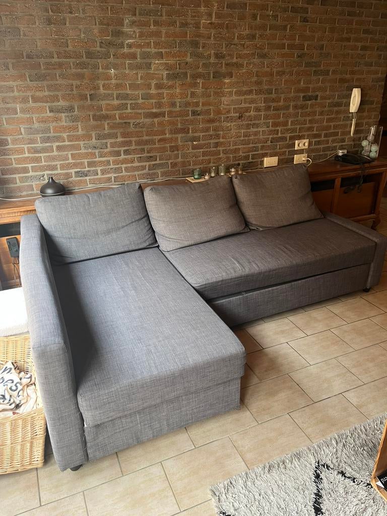 Canapé d'angle/canapé-lit gris Ikea, Enlèvement, Utilisé, Banc d'angle, Tissus
