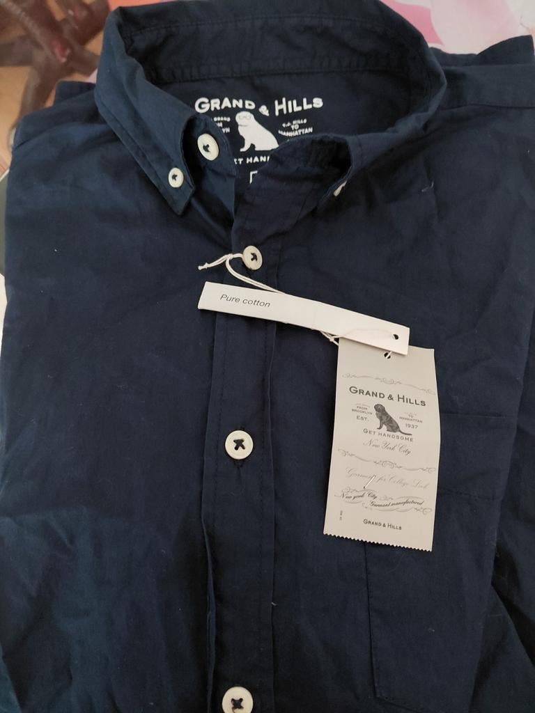 Superbe chemise bleu marine neuf taille S, Vêtements | Hommes, Enlèvement ou Envoi, Bleu