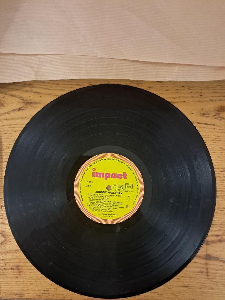 33-toerenvinyl: Impact: Johnny Hallyday Compilations., Cd's en Dvd's, Vinyl | Rock, Ophalen