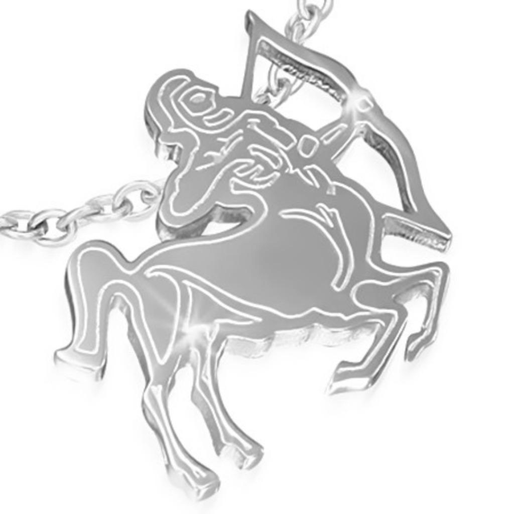 Boogschutter horoscoop / sterrenbeeld hanger in edelstaal, Handtassen en Accessoires, Ophalen of Verzenden, Nieuw