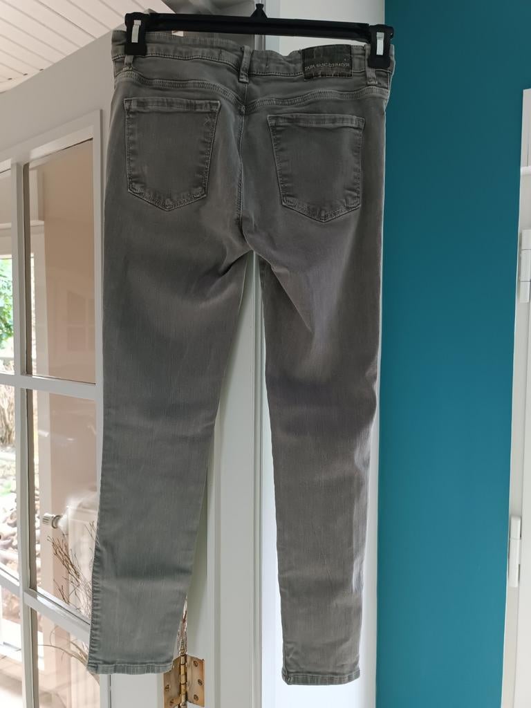 Skinny jeans met zijbanden versierd met strass-steentjes | Z, Ophalen of Verzenden, Grijs