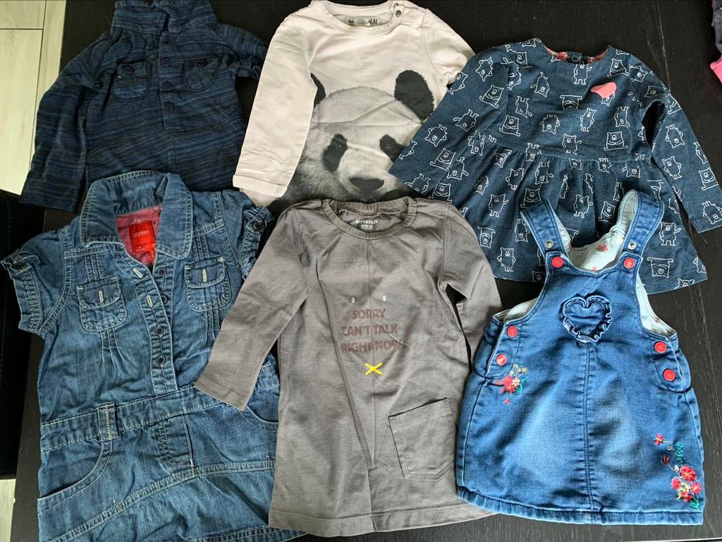 Pakket - jurken tussenseizoen- maat 80, Kinderen en Baby's, Ophalen of Verzenden, Gebruikt, Meisje, Jurkje of Rokje