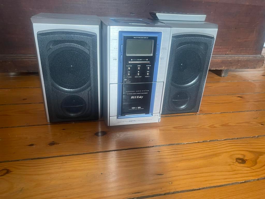 CD Stereo radio cassette recorder BlueSky, TV, Hi-fi & Vidéo, Enlèvement, Utilisé, Radio, Avec lecteur de CD