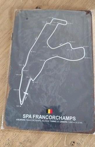 Plaque métallique Circuit de Spa Francorchamps.Neuve 20x30cm, Collections, Marques & Objets publicitaires, Enlèvement ou Envoi