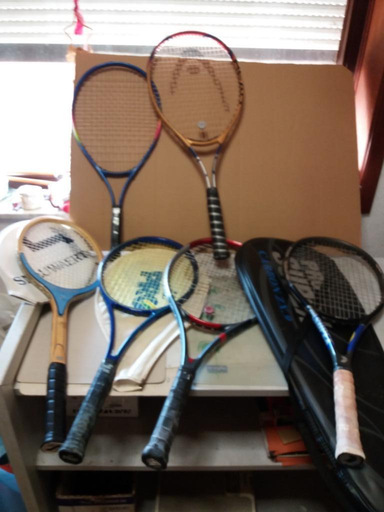 6 tennisraketten vintage, Sport en Fitness, Tennis, Ophalen of Verzenden, Gebruikt, Racket