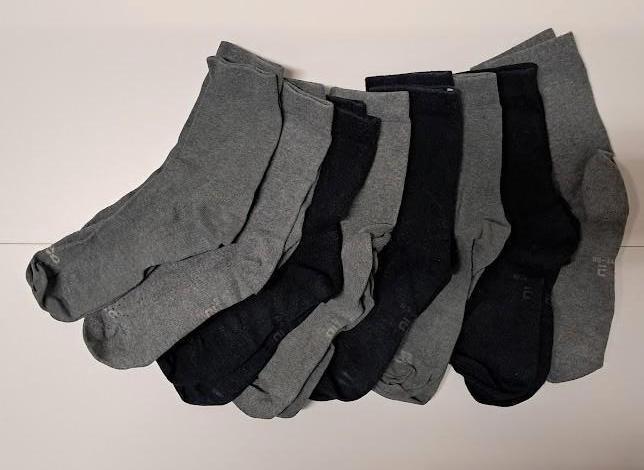 🎁 8 Paires de chaussettes fines noir et gris taille 47/50, Vêtements | Hommes, Envoi, Porté, Noir, ARTENGO