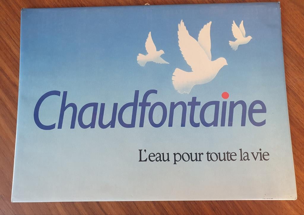 Panneau d'affichage en carton - Chaudfontaine 1989 -, Collections, Marques & Objets publicitaires, Enlèvement ou Envoi, Utilisé