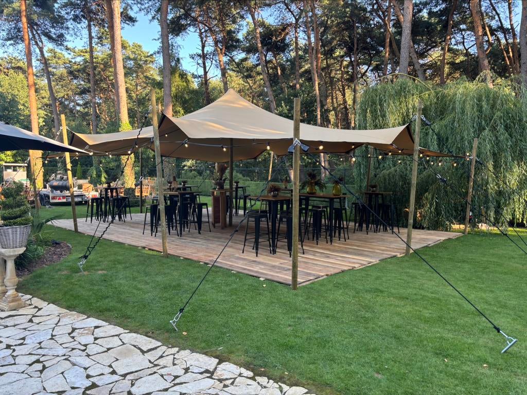 Te huur! Stretchtent - 7x10m inclusief verlichting, Tuin en Terras, Partytenten, Ophalen of Verzenden
