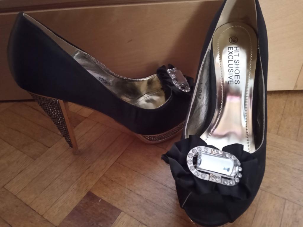 Chaussures femme noir haut talon 38, Neuf, Enlèvement ou Envoi, Hit shoes exclusive, Escarpins