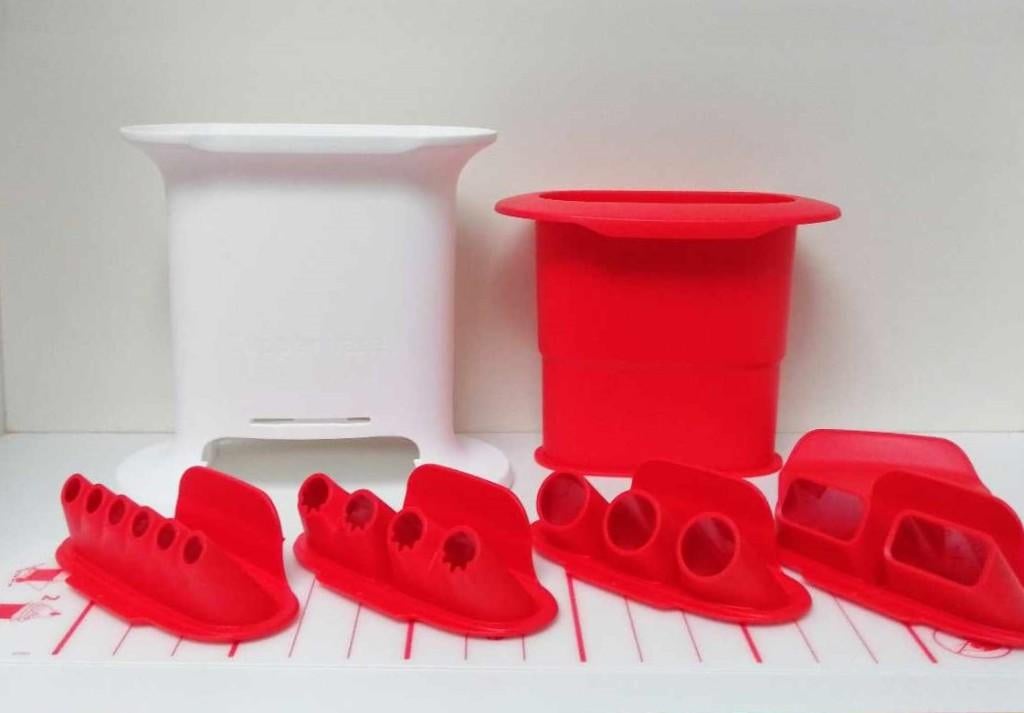 Tupperware™ « Tour à Croc - 4 Inserts », Maison & Meubles, Envoi, Neuf, Rouge, Boîte