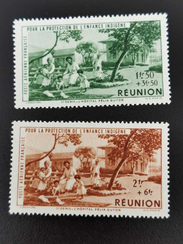Réunion 1942 - kinderfonds - toeslagzegels *, Ophalen of Verzenden, Zuid-Afrika, Postfris