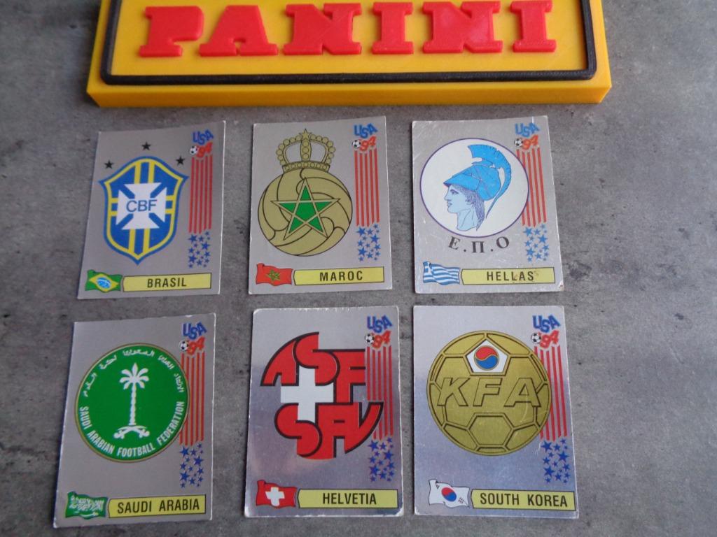 AUTOCOLLANTS DE FOOTBALL PANINI COUPE DU MONDE 94 EMBLÈMES D, Enlèvement ou Envoi