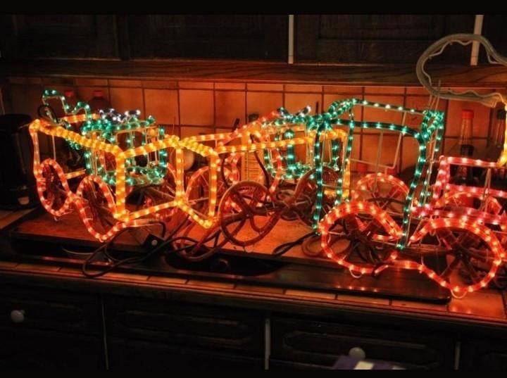 D   grand train lumineux deco de noel, Divers, Noël, Utilisé, Enlèvement