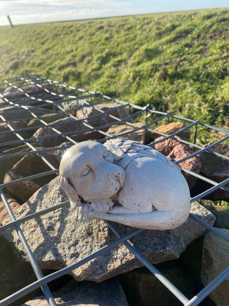 Gedenk beeldje hond, Verzenden, Nieuw, Dier