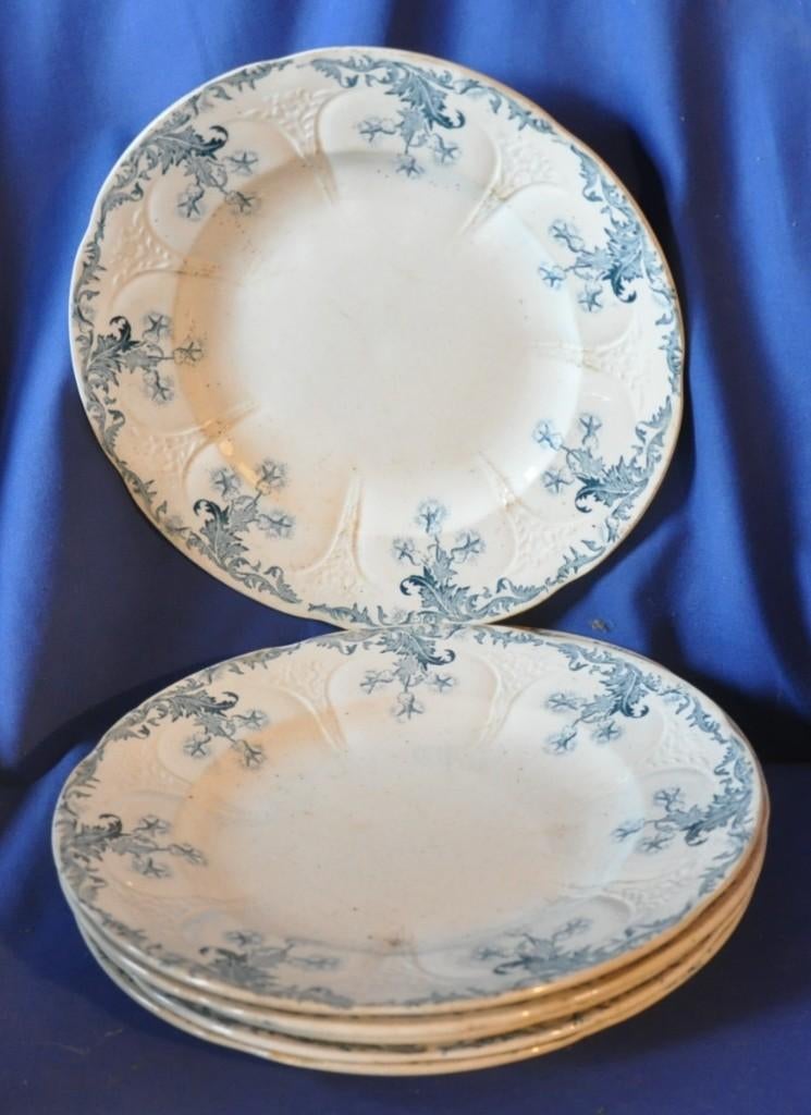 6 assiette en faience de longwy decor lorrain, Enlèvement ou Envoi