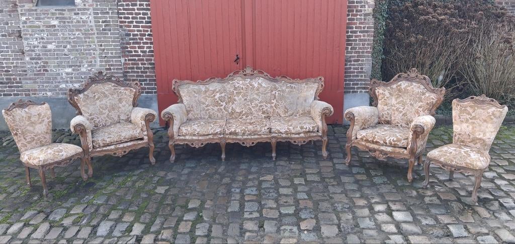 Salon 3 zit,2 x1 zit en 2 bijzetstoeltjes, Ophalen