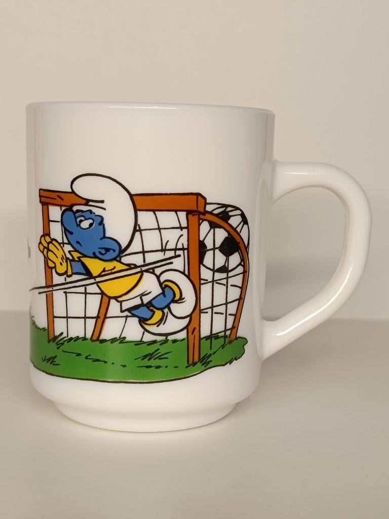 Smurfen Peyo Arcopal 1990 vintage mok, Verzamelen, Smurfen, Ophalen of Verzenden