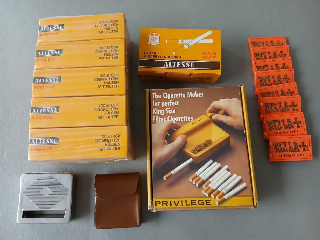 2 vintage sigarettenrollers en toebehoren, Ophalen of Verzenden
