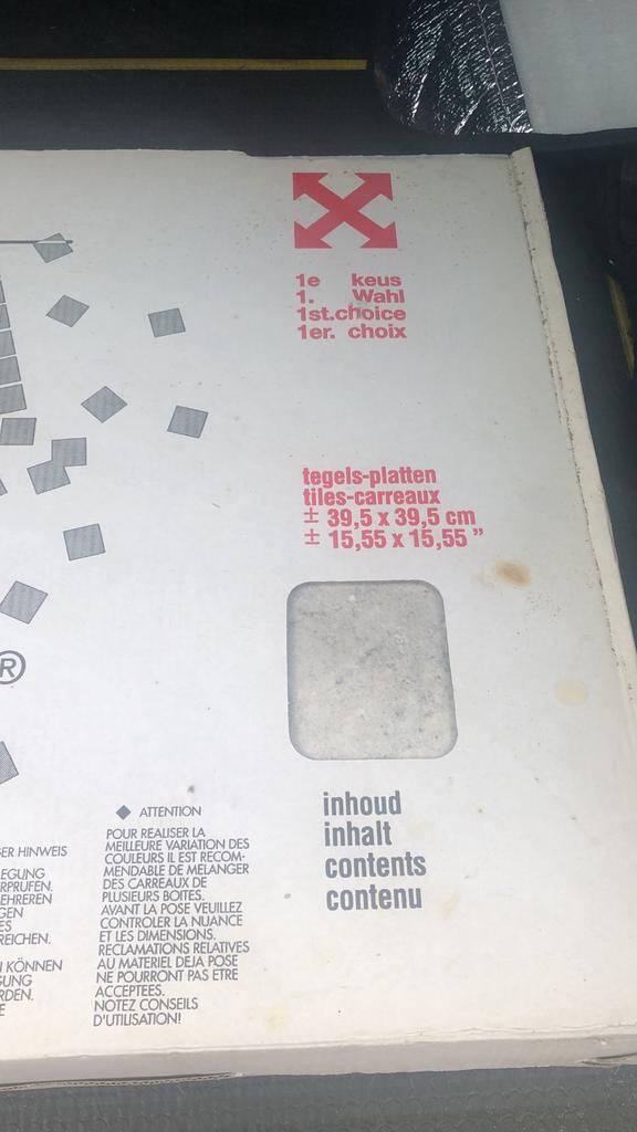 Vloertegel 40x40, Doe-het-zelf en Bouw, Tegels, Ophalen, Keramiek, Nieuw, 5 tot 10 m²