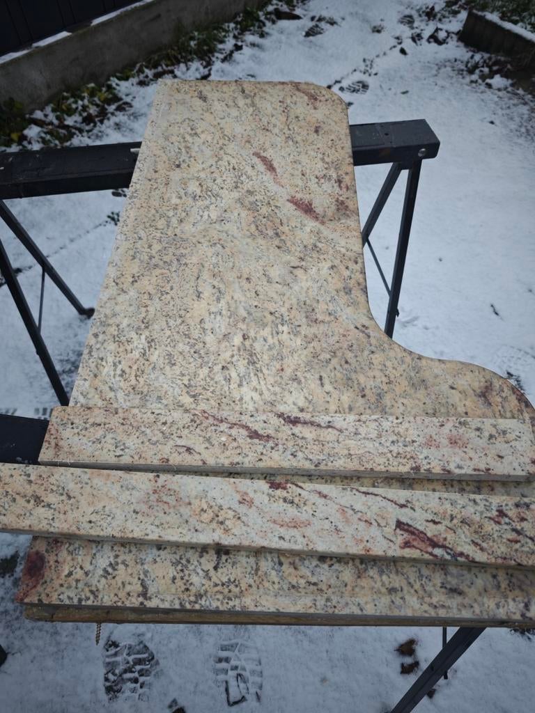 Marmeren werkblad, Ophalen