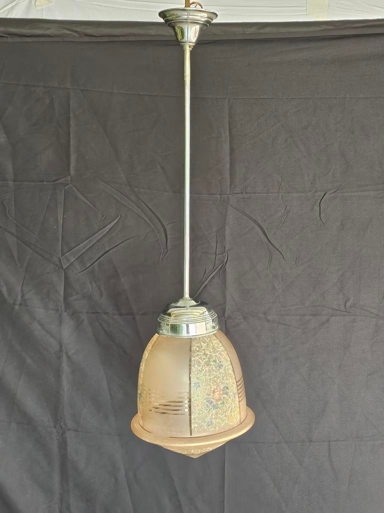 Antieke Art Deco Hanglamp, Antiek en Kunst, Ophalen of Verzenden
