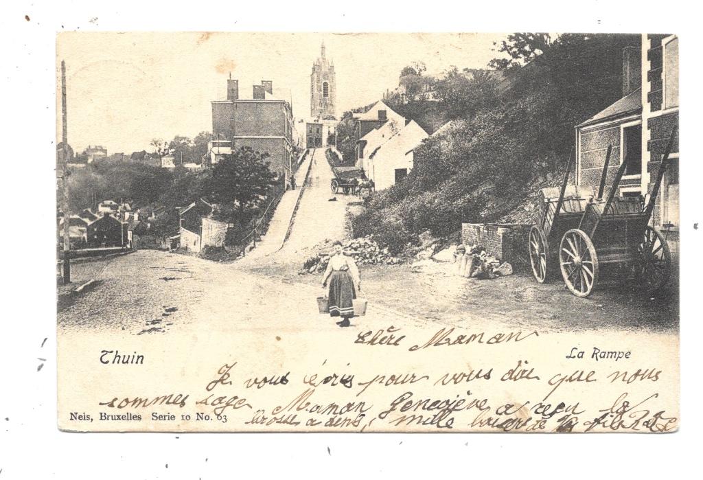 Thuin NA176: La Rampe 1905, Collections, Cartes postales | Belgique, Envoi, Avant 1920, Affranchie, Hainaut