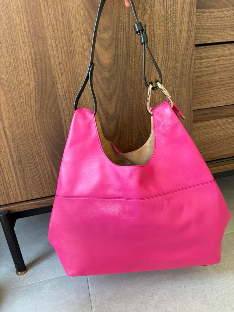 Delvaux handtas roze, Ophalen of Verzenden, Zo goed als nieuw, Roze