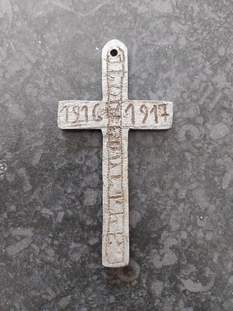 Trench Art Croix Paternoster aumônier belge ww1, Enlèvement ou Envoi
