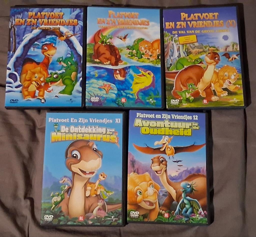 DVD Platvoet et ses amis, partie 8-12, CD & DVD, Enlèvement ou Envoi, Dessin animé, Tous les âges, Américain