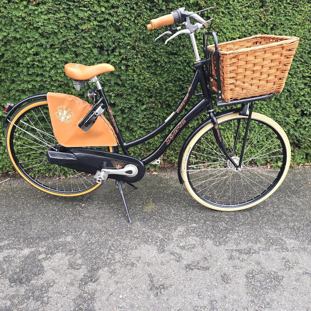 Sparta damesfiets Country Four met rieten draagmand, Fietsen en Brommers, Ophalen, Gebruikt