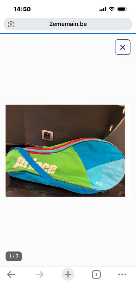 Tas voor tennisrackets PRINCE, Sport en Fitness, Tennis, Ophalen of Verzenden, Gebruikt, Tas, Prince