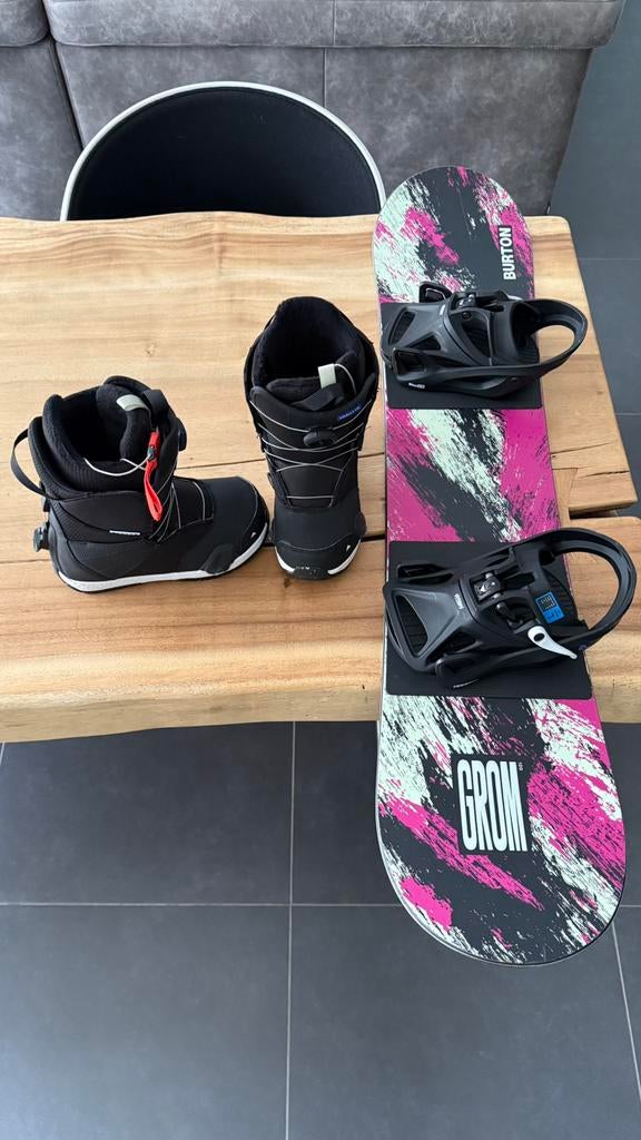 Snowboard & Step On boots & Step On bindings kids, Sport en Fitness, Snowboarden, Ophalen, Zo goed als nieuw, Board